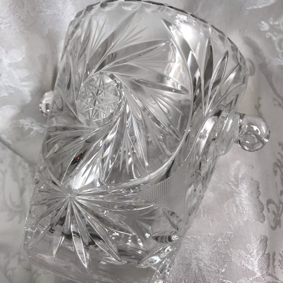 Vintage Cut Crystal Ice Bucket and Cruet - Picture 3 of 5
